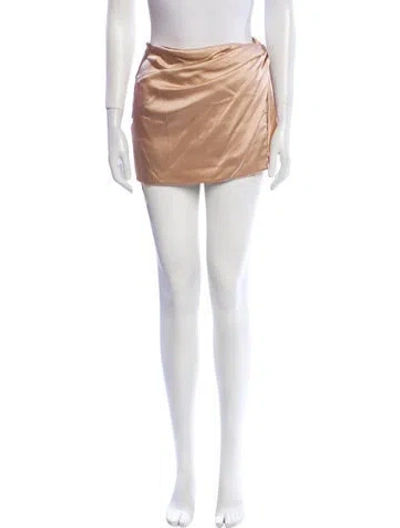 Pre-owned Retroféte Silk Mini Skirt In Gray