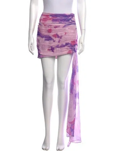 Pre-owned Retroféte Silk Mini Skirt In Pink
