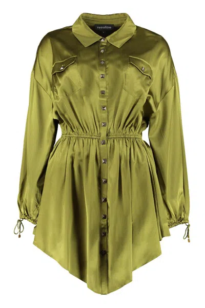 RETROFÉTE RETROFÊTE SILK SHIRTDRESS