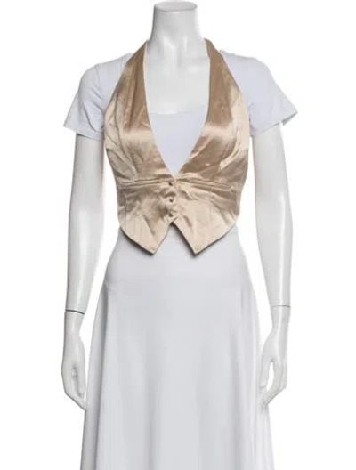 Pre-owned Retroféte Silk Vest In Neutrals