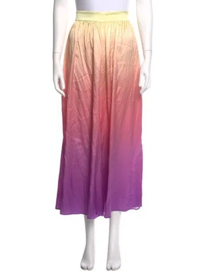 Pre-owned Retroféte Silk Wide Leg Pants In Pink