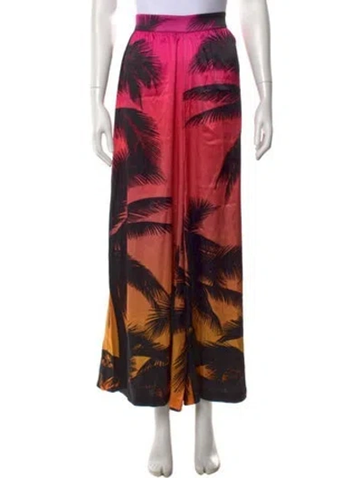 Pre-owned Retroféte Silk Wide Leg Pants In Pink
