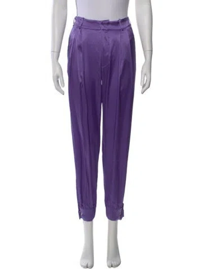 Pre-owned Retroféte Silk Wide Leg Pants In Purple