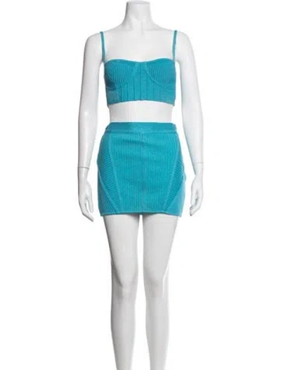 Pre-owned Retroféte Skirt Set In Blue