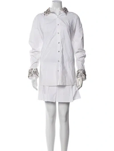 Pre-owned Retroféte Skirt Suit In White