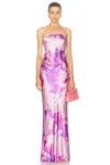 Retroféte Skye Dress In Lavender Botanical