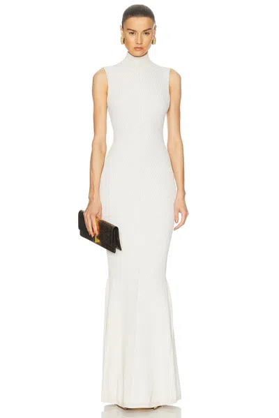 Retroféte Skylar Dress In Metallic Winter White
