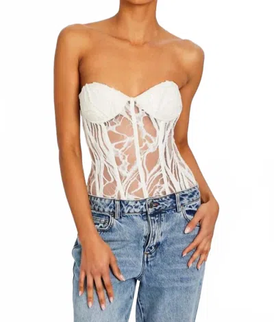 Retroféte Solene Strapless Top In White
