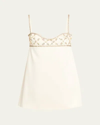 Retroféte Solere Embellished Mini Dress In Gold