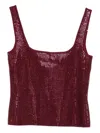 Retroféte Marzia Embellished Top Port In Red
