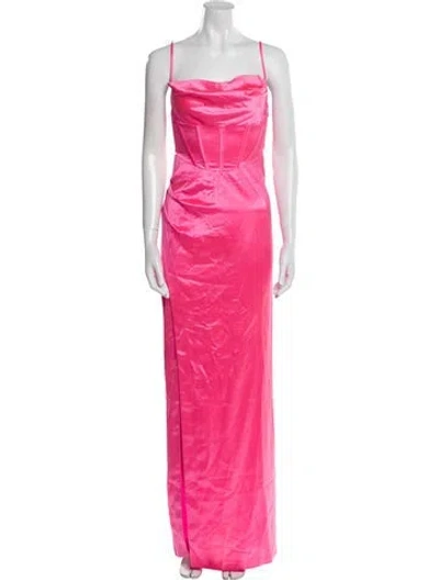 Pre-owned Retroféte Square Neckline Long Dress W/ Tags In Pink