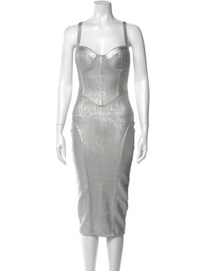 Pre-owned Retroféte Square Neckline Midi Length Dress