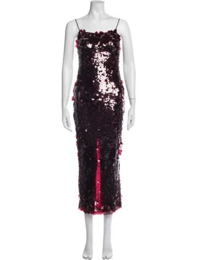 Pre-owned Retroféte Square Neckline Midi Length Dress W/ Tags In Multi