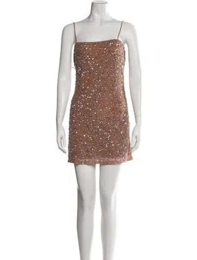 Pre-owned Retroféte Square Neckline Mini Dress In Multicolor