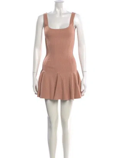Pre-owned Retroféte Square Neckline Mini Dress In Pink