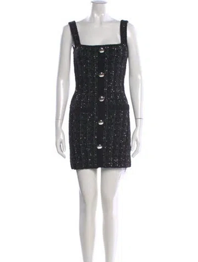 Pre-owned Retroféte Square Neckline Mini Dress W/ Tags In Black