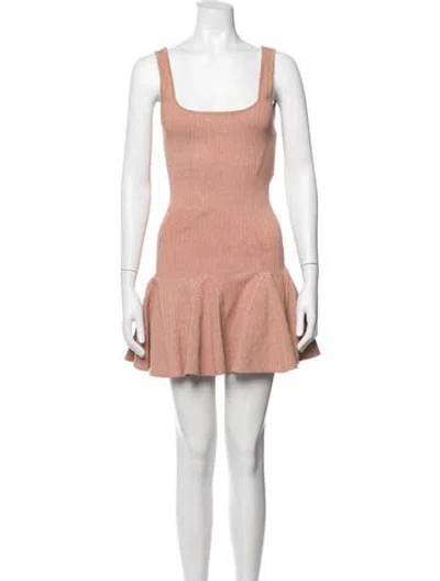 Pre-owned Retroféte Square Neckline Mini Dress W/ Tags In Neutrals