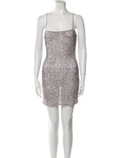 Pre-owned Retroféte Square Neckline Mini Dress W/ Tags W/tags In Gray
