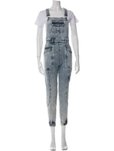 Pre-owned Retroféte Square Neckline Overalls In White
