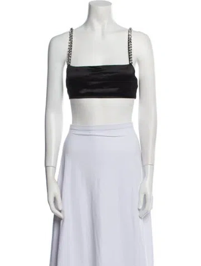 Pre-owned Retroféte Square Neckline Sleeveless Crop Top W/ Tags In Black
