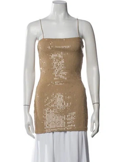 Pre-owned Retroféte Square Neckline Sleeveless Top In Neutral