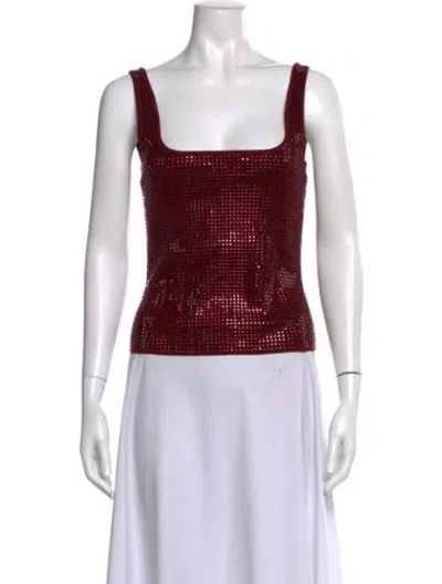 Pre-owned Retroféte Square Neckline Sleeveless Top W/ Tags In Red