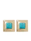 Retroféte Square-shape Earrings In Gold