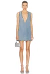 Retroféte Stevie Crystal-trim Denim Shift Dress In Tangier