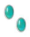 Retroféte Stone Stud Earrings In Multi