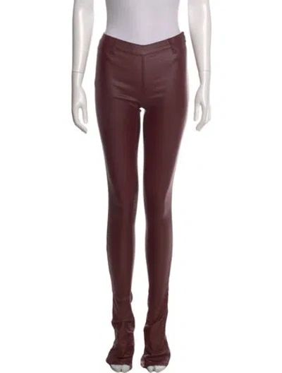 Pre-owned Retroféte Straight Leg Pants In Burgundy