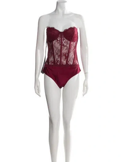 Pre-owned Retroféte Strapless Bodysuit In Orange