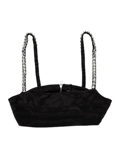 Pre-owned Retroféte Strapless Crop Top In Black