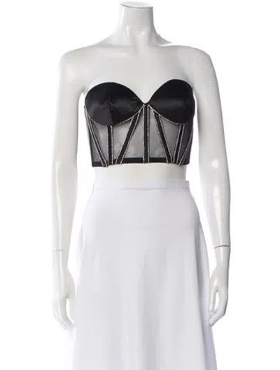 Pre-owned Retroféte Strapless Crop Top In White