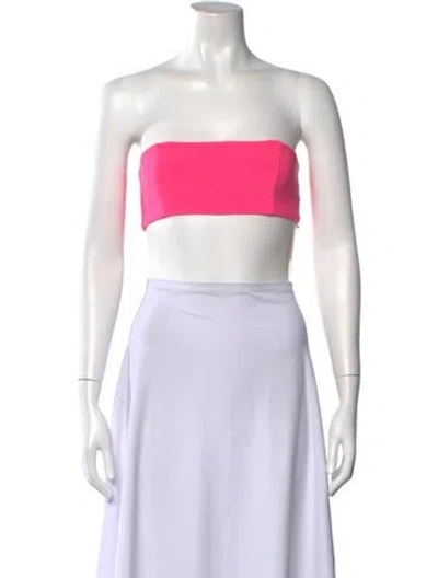 Pre-owned Retroféte Strapless Crop Top In White