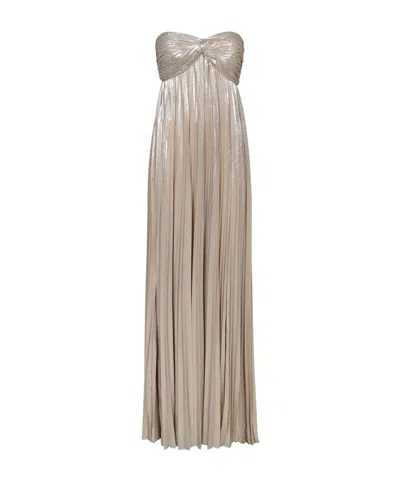Retroféte Strapless-design Maxi Dress In Neutral
