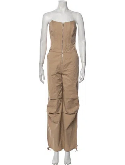 Pre-owned Retroféte Strapless Jumpsuit In Brown