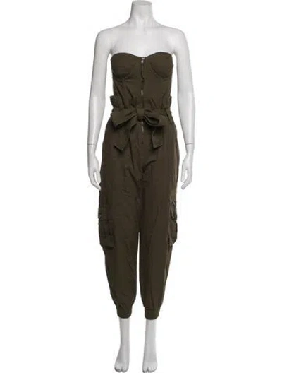 Pre-owned Retroféte Strapless Jumpsuit In Green