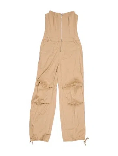 Pre-owned Retroféte Strapless Jumpsuit In Neutral