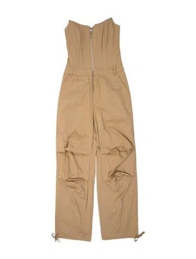 Pre-owned Retroféte Strapless Jumpsuit In Neutral