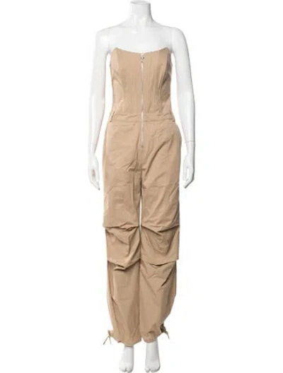 Pre-owned Retroféte Strapless Jumpsuit In Neutrals