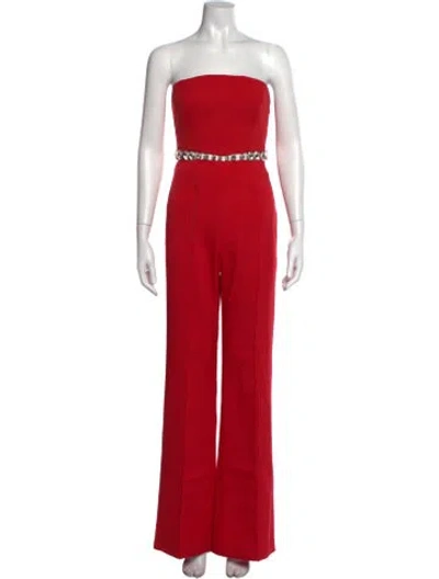 Pre-owned Retroféte Strapless Jumpsuit W/ Tags In Red