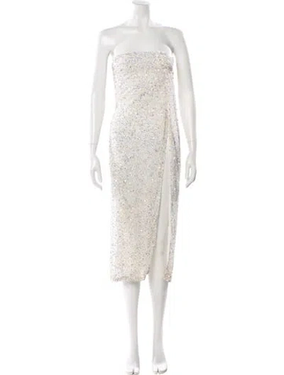 Pre-owned Retroféte Strapless Knee-length Dress