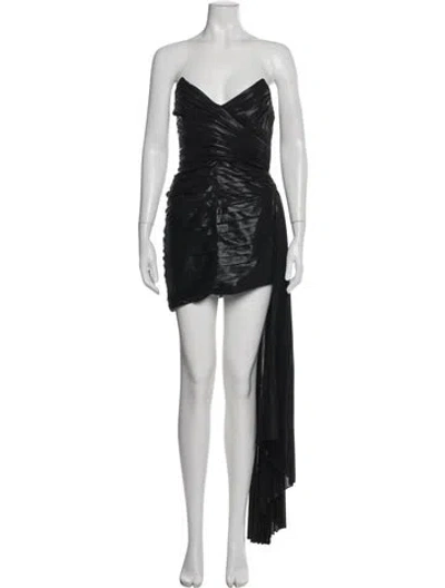 Pre-owned Retroféte Strapless Long Dress In Black