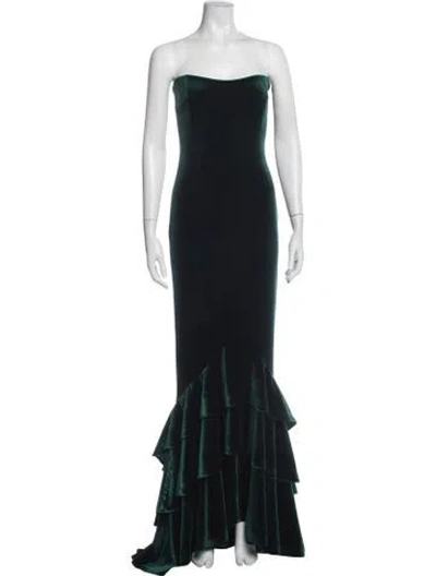 Pre-owned Retroféte Strapless Long Dress In Black