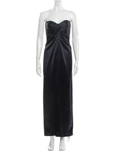 Pre-owned Retroféte Strapless Long Dress In Black