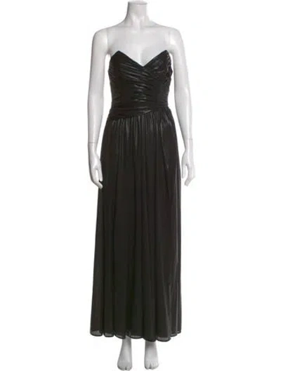 Pre-owned Retroféte Strapless Long Dress In Blue