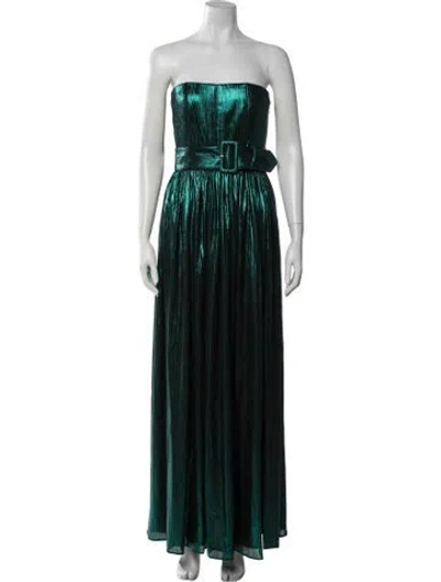 Pre-owned Retroféte Strapless Long Dress In Green