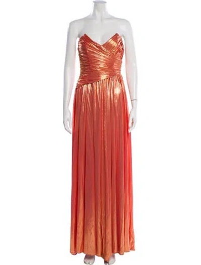 Pre-owned Retroféte Strapless Long Dress In Neutral