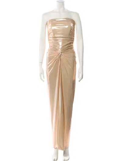 Pre-owned Retroféte Strapless Long Dress In Neutral