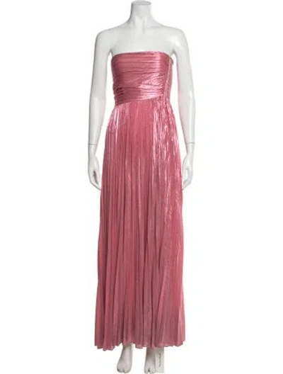 Pre-owned Retroféte Strapless Long Dress In Pink
